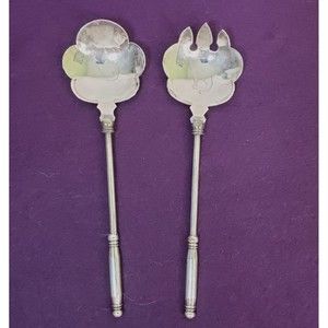 Vintage EPNS Electroplate Nickel Silver Koala Salad Serving Tongs 8" Australia